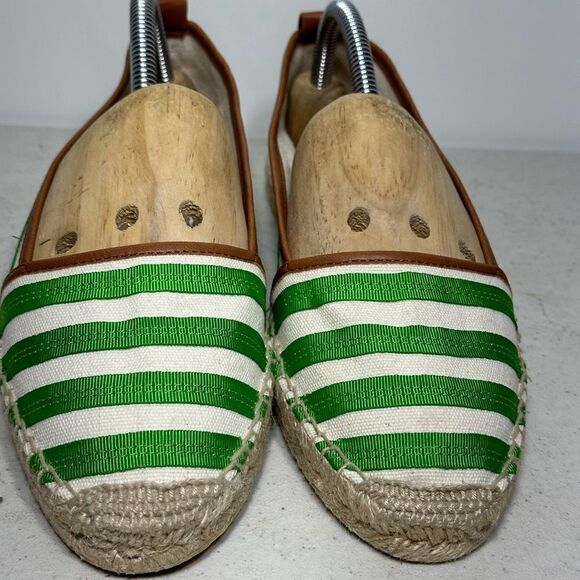 KATE SPADE NEW YORK LIDO sparkle striped lace up espadrilles flats shoes 8 M - Picture 3 of 8